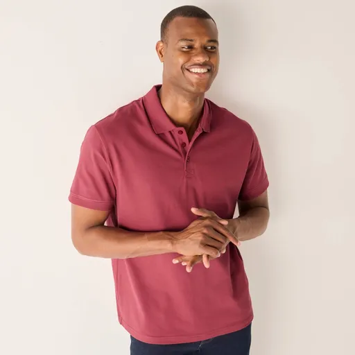 Jednofarebné polo tričko s krátkymi rukávmi