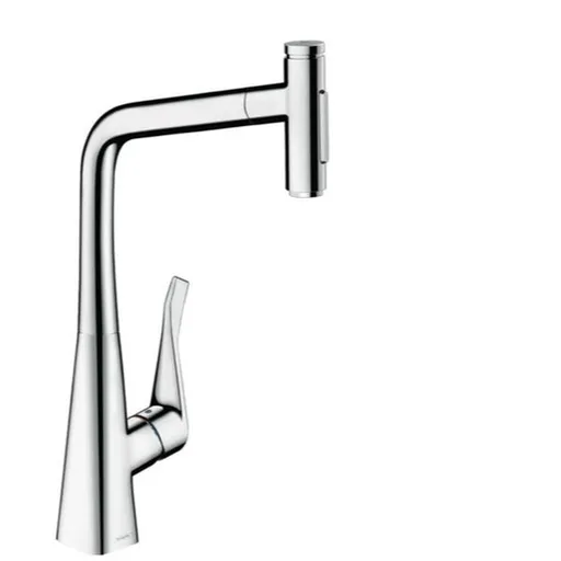 Hansgrohe Metris drezová batéria s vyťahovacou spŕškou, 2 prúdy chróm 73820000