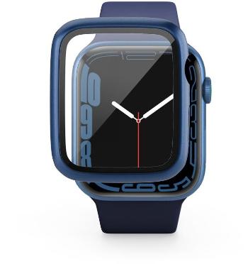 Okosóra tok Epico Apple Watch 7 (41 mm) edzett üveg tok - kék