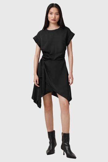 Šaty AllSaints RIKO čierna farba, mini, rovný strih, W019DC