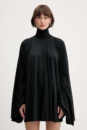 Bavlnené šaty MM6 Maison Margiela čierna farba, mini, oversize, S62DA0038