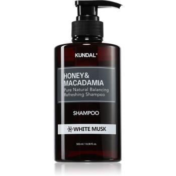 KUNDAL Honey & Macadamia White Musk természetes sampon száraz és sérült hajra 500 ml