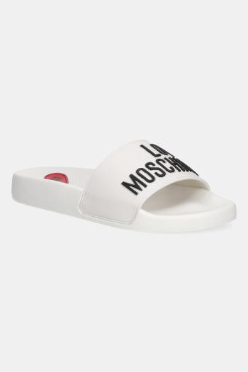 Šľapky Love Moschino biela farba