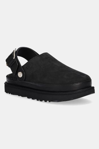 Šľapky UGG Goldenstar Villa Clog dámske, čierna farba, na platforme, 1169590-BLK