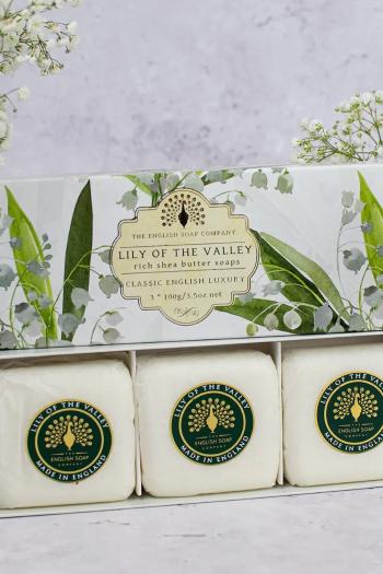 Sada mydiel The English Soap Company Lily Of The Valley 3 x 100 g 3-pak viac farieb