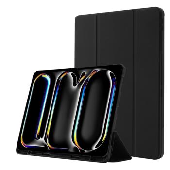 LEATHER Zaklápací kryt pre Apple iPad Pro 11 2024 čierny