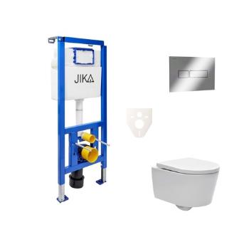 Cenovo zvýhodnený závesný WC set Jika do ľahkých stien / predstenová montáž + WC SAT Brevis SIKOJSW2