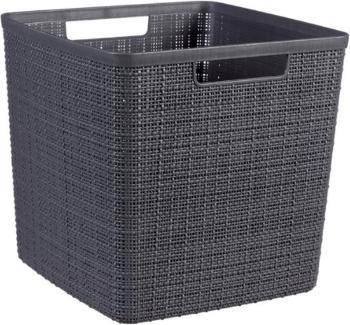 CURVER Košík JUTE 17L kocka | tmavosivá