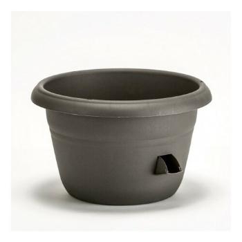 Samozavlažovací žardina Siesta, antracit, Plastia 25 cm, pr. 25 cm