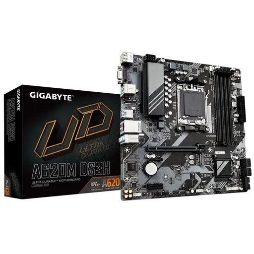 GIGABYTE MB Sc AM5 A620 DS3H, AMD A620, 4xDDR5, 1xDP, 1xHDMI, 1xD-Sub
