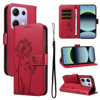 ART DANDELION Peňaženkové puzdro pre Xiaomi Redmi Note 14S červené
