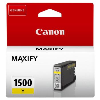 Canon originál ink PGI-1500 Y, yellow, 300str., 4.5ml, 9231B001, Canon MAXIFY MB2050,MB2150,MB2155,MB2350,MB2750,MB2755, žltá