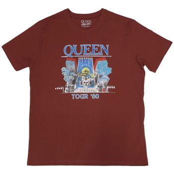 Queen tričko Tour '80 Červená XXL