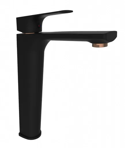 Rubineta - Umývadlová vysoká batéria MODENA-18D čierna-zlatá OLBAMOD18DBG