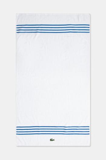 Bavlnený uterák Lacoste LCOURTLI Aerien 90 x 150 cm biela farba