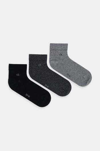 Ponožky Calvin Klein 3-pak šedá farba, 701234209