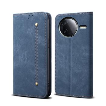 DENIM Peňaženkový kryt pre Xiaomi Poco F7 Ultra modrý