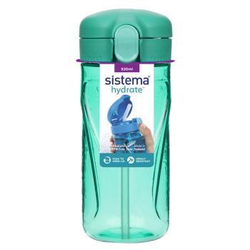 SISTEMA Fľaša Quick Flip Top so slamkou zelená 520 ml