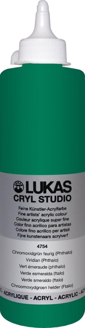 Lukas Cryl Studio Plastic Bottle Akrylová farba Viridian (Phthalo) 500 ml 1 ks