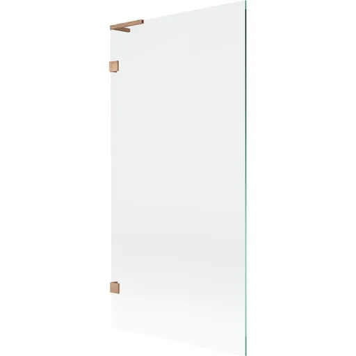 MEXEN/S - Lunar L vaňová zástena FIX 90 x 150, transparent, meď kartáčovaná 897L-090-000-65-00