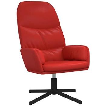 Relaxačné kreslo vínové umelá koža, 341057