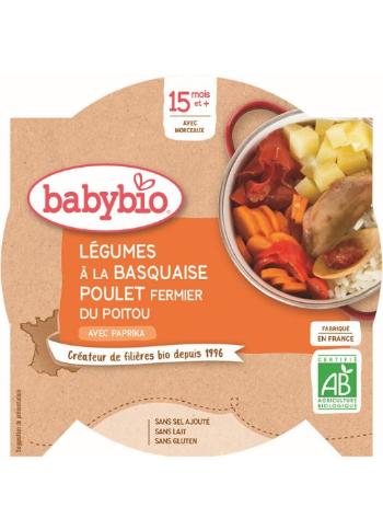 BABYBIO Menu zelenina s kuracím mäsom a ryžou (260 g)