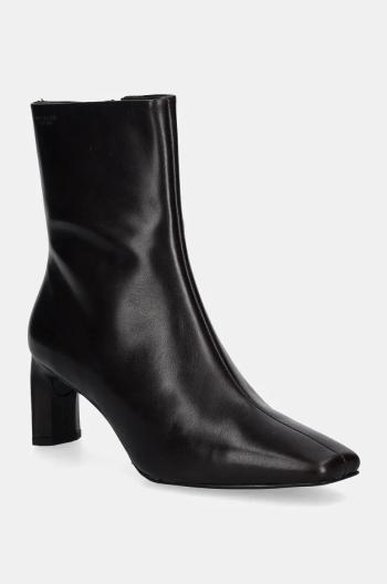 Kožené členkové topánky Vagabond Shoemakers VENDELA dámske, hnedá farba, na podpätku, 5823-001-35