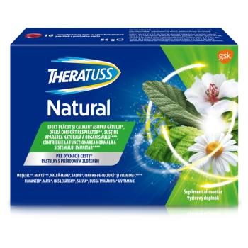 THERATUSS Natural pastilky s príchuťou malina 16 tabliet