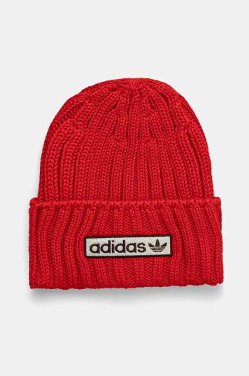 Bavlnená čiapka adidas Originals červená farba, bavlnená, IY4620