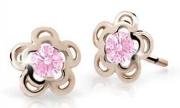 Cutie Jewellery Pôvabné detské náušnice z ružového zlata C2204-30-X-4 ružová