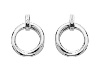 Hot Diamonds Strieborné visiace náušnice s diamantmi Aura DE824