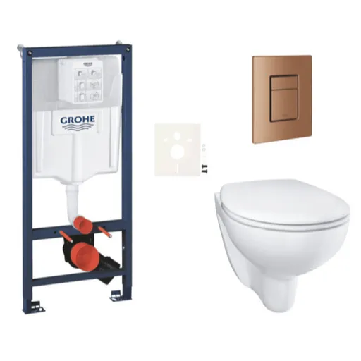 Závesný wc set do ľahkých stien / predstenová montáž GROHE Bau Ceramic SIKOGRSBAUSCDL0