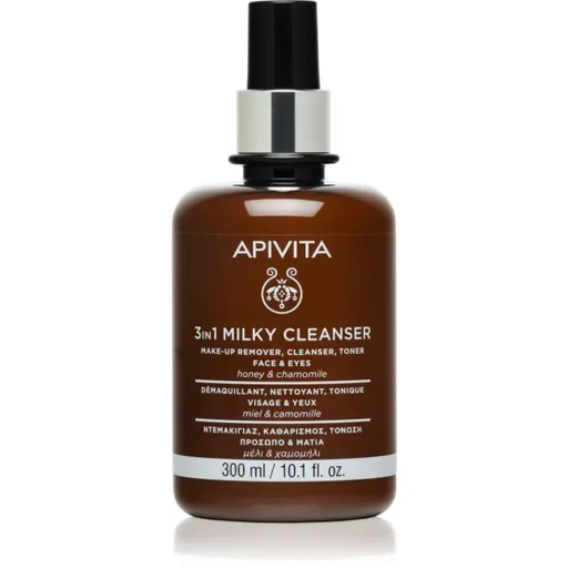 Apivita Cleansing Milk Face & Eyes čistiace mlieko 3 v 1 na tvár a oči 300 ml