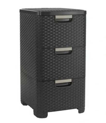 CURVER Zásuvkový regál STYLE 3x14L | hnedá