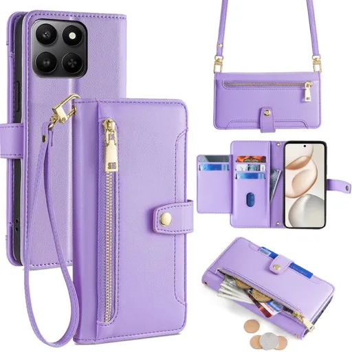 PASTEL Peňaženkové puzdro pre Honor 400 Smart 5G / Honor X7d fialové