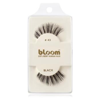 Bloom Natural nalepovacie mihalnice z prírodných vlasov No. 43 (Black) 1 cm