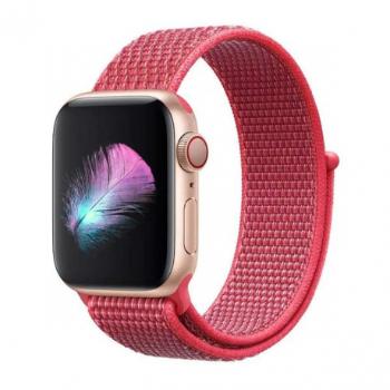 BStrap Nylon remienok na Apple Watch 38/40/41mm, Pink (SAP005C24)