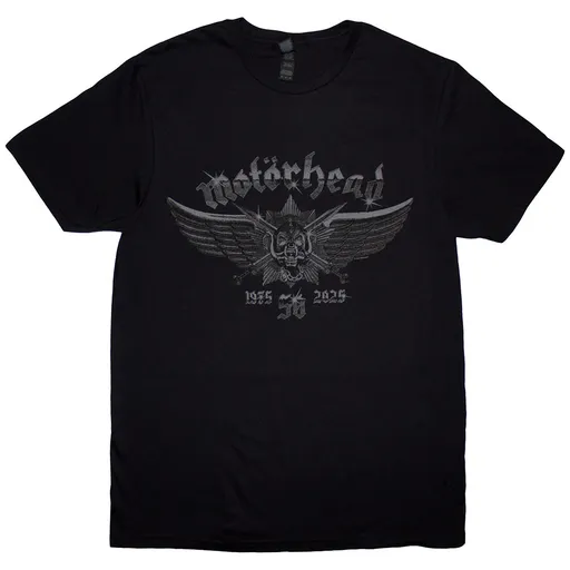 Motörhead tričko 50 Years Wings Badge Čierna S