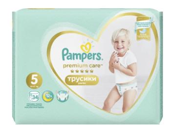 PAMPERS Premium Care Pants S5, 12-17 kg 34 ks