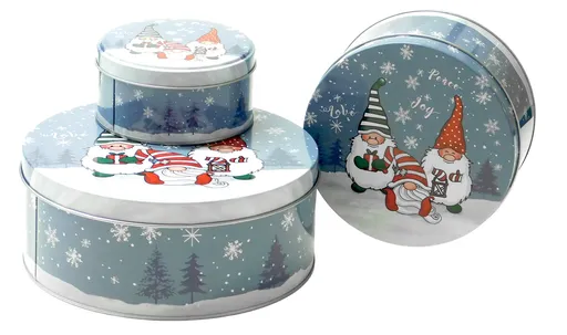 MAKRO - Dóza sada 3ks vianočná okrúhla