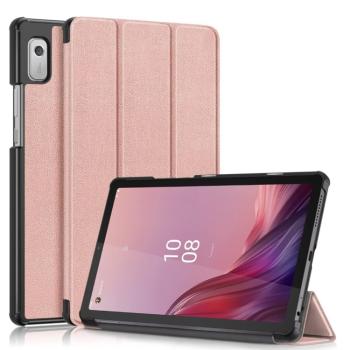 LEATHER Zaklápací obal pre Lenovo Tab M9 ružovozlatý