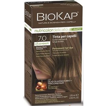 BIOKAP Delicato Rapid Farba na vlasy – 7.0 Stredná blond prírodná 135 ml (8030243015280)
