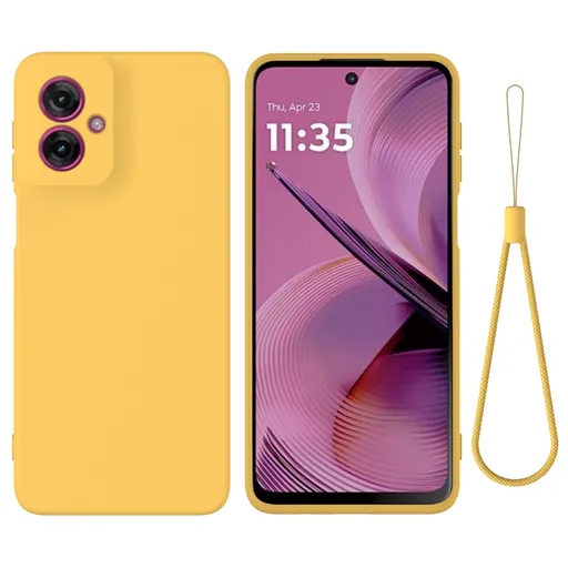 RUBBER Ochranný obal pre Motorola Moto G55 5G žltý