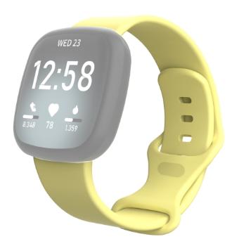 BUTTERFLY Silikónový remienok pre Fitbit Versa 3 / Fitbit Sense žltý