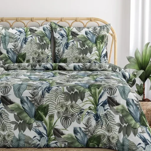 ArtFir Obliečky na jednolôžko DAVOS 2B | zelená/biela 140 x 200 cm