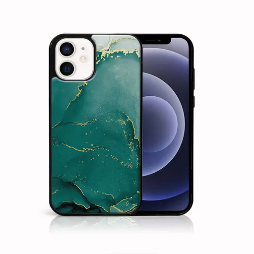 MY ART Ochranný obal pre Apple iPhone 12 mini GREEN MARBLE (145)