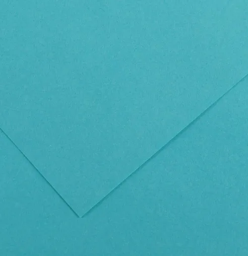 CANSON COLORLINE - Obojstranné farebné papiere 50 x 65 cm, 25 - turquoise blue, 10 ks