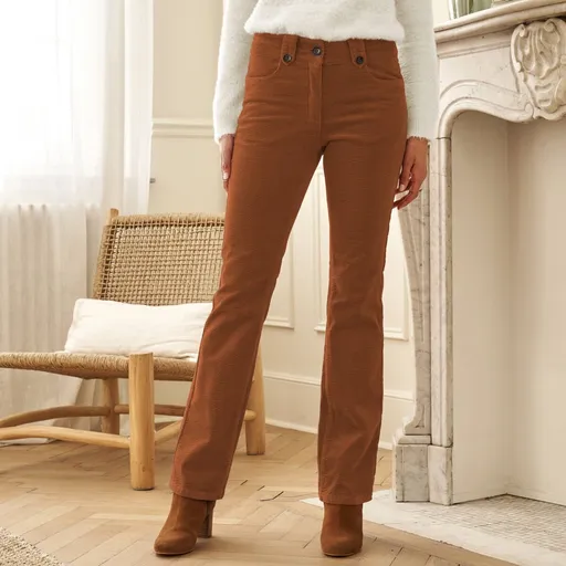 Rovné menčestrové nohavice