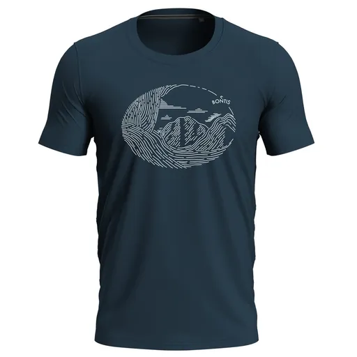 Bontis Tričko MOUNTAINS - Tmavomodrá | L
