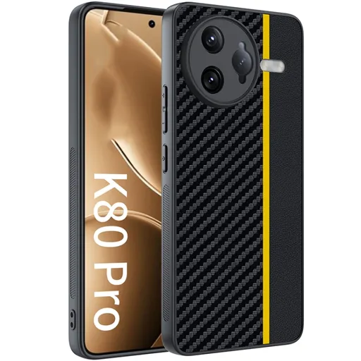 CARBON Ochranný obal pre Xiaomi Poco F7 Ultra BLACK YELLOW